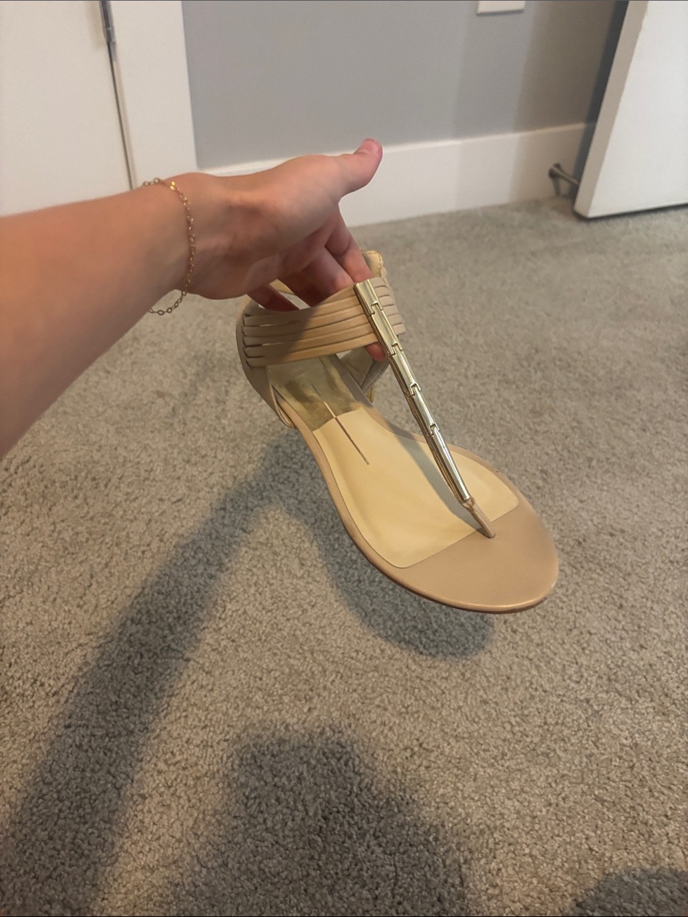 Nude T-Strap Women's Sandals- Sleek Neutral Summer Style